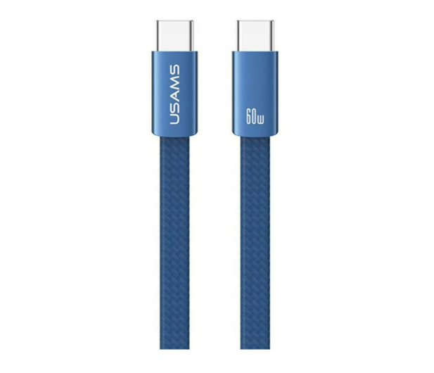 USAMS Kabel 60W USB-C do USB-C 1.2m niebieski - 1490219 - zdjęcie